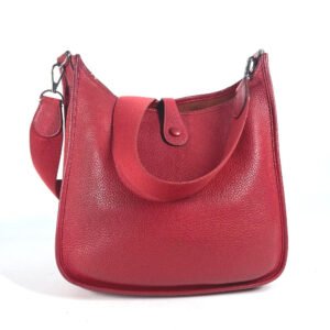 HERMES Shoulder Bag Taurillon Clemence Red Evelyn 1 PM | AlmaBagz