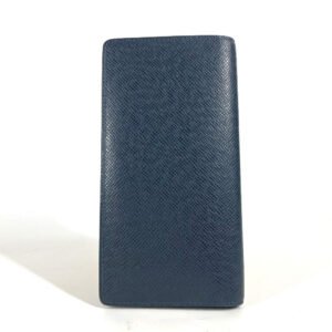 LOUIS VUITTON Long Wallet Purse M30292 Taiga Leather Navy Taiga Portefeuille Blaza mens Used | AlmaBagz