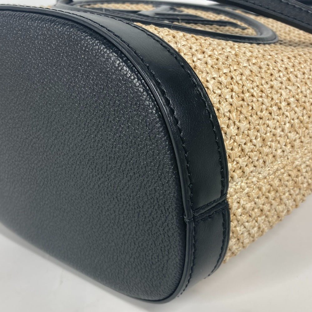 LOUIS VUITTON Shoulder Bag M59961 Raffia, Leather black LV logo Petite Bucket | AlmaBagz - Image 5