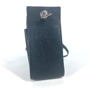 HERMES Pouch leather black Shoulder Bag Crossbody Bag with Strap Vespa | AlmaBagz