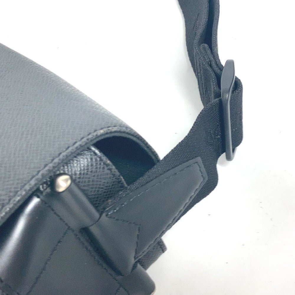 LOUIS VUITTON Shoulder Bag M30142 Taiga Leather, Nylon Canvas black Taiga Victor | AlmaBagz - Image 8