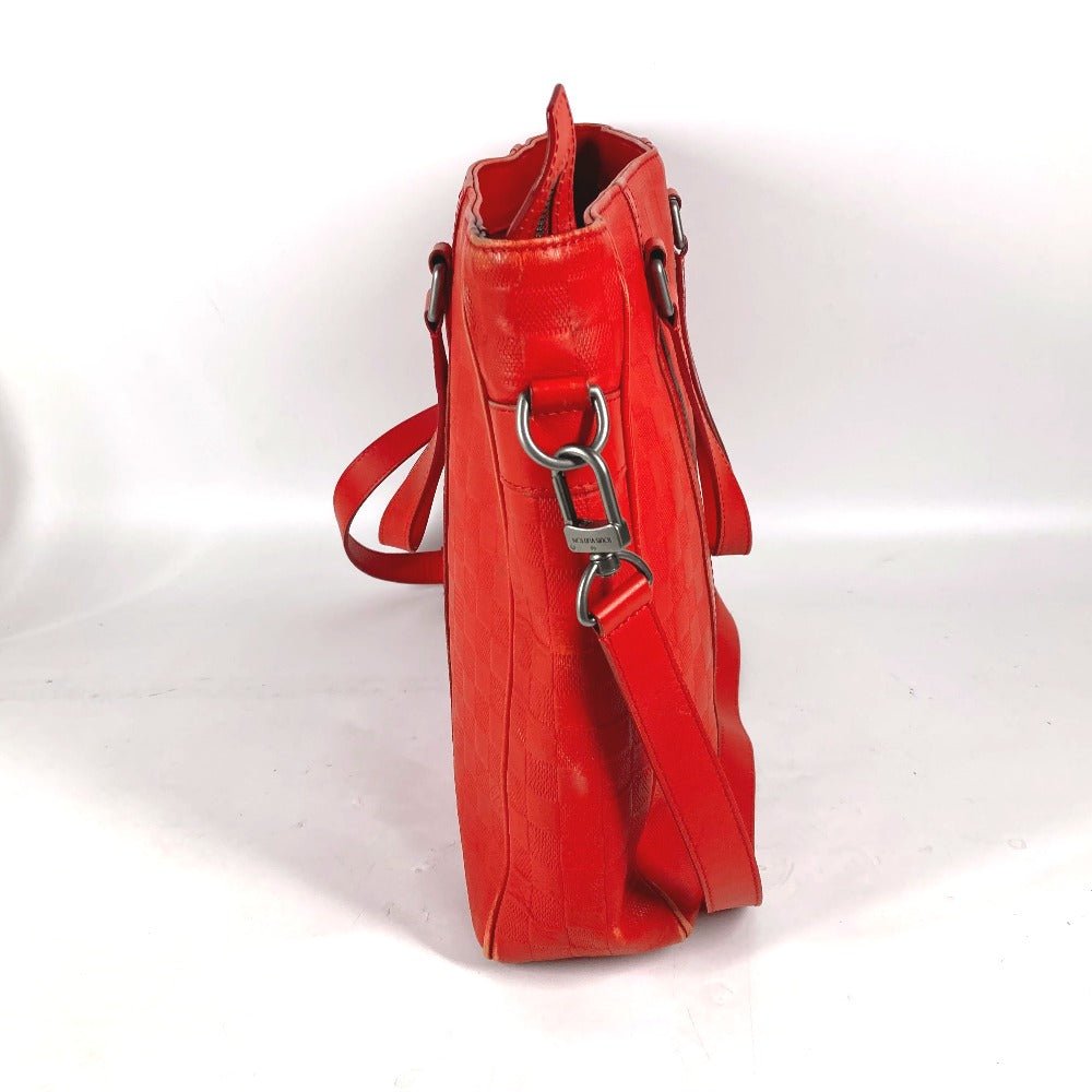 LOUIS VUITTON Shoulder Bag N41268 Damier Anfini Leather Orange type Damier Anfini Tadao PM | AlmaBagz - Image 2