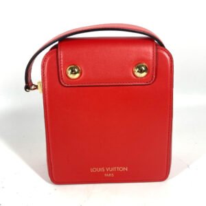 LOUIS VUITTON Shoulder Bag M82215 leather Red type LV logo S lock bag XL Women Used | AlmaBagz