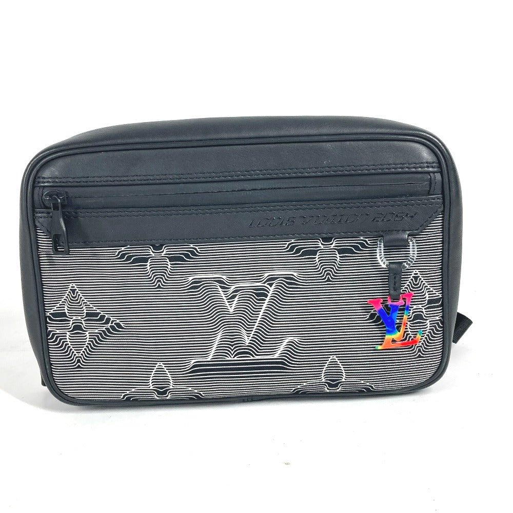 LOUIS VUITTON Shoulder Bag M55698 Leather / nylon black LV initials Expandable messenger unisex(Unisex) Used | AlmaBagz - Image 17