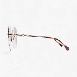 Gucci Square Framed Sunglasses Gold Acetate 140mm | AlmaBagz