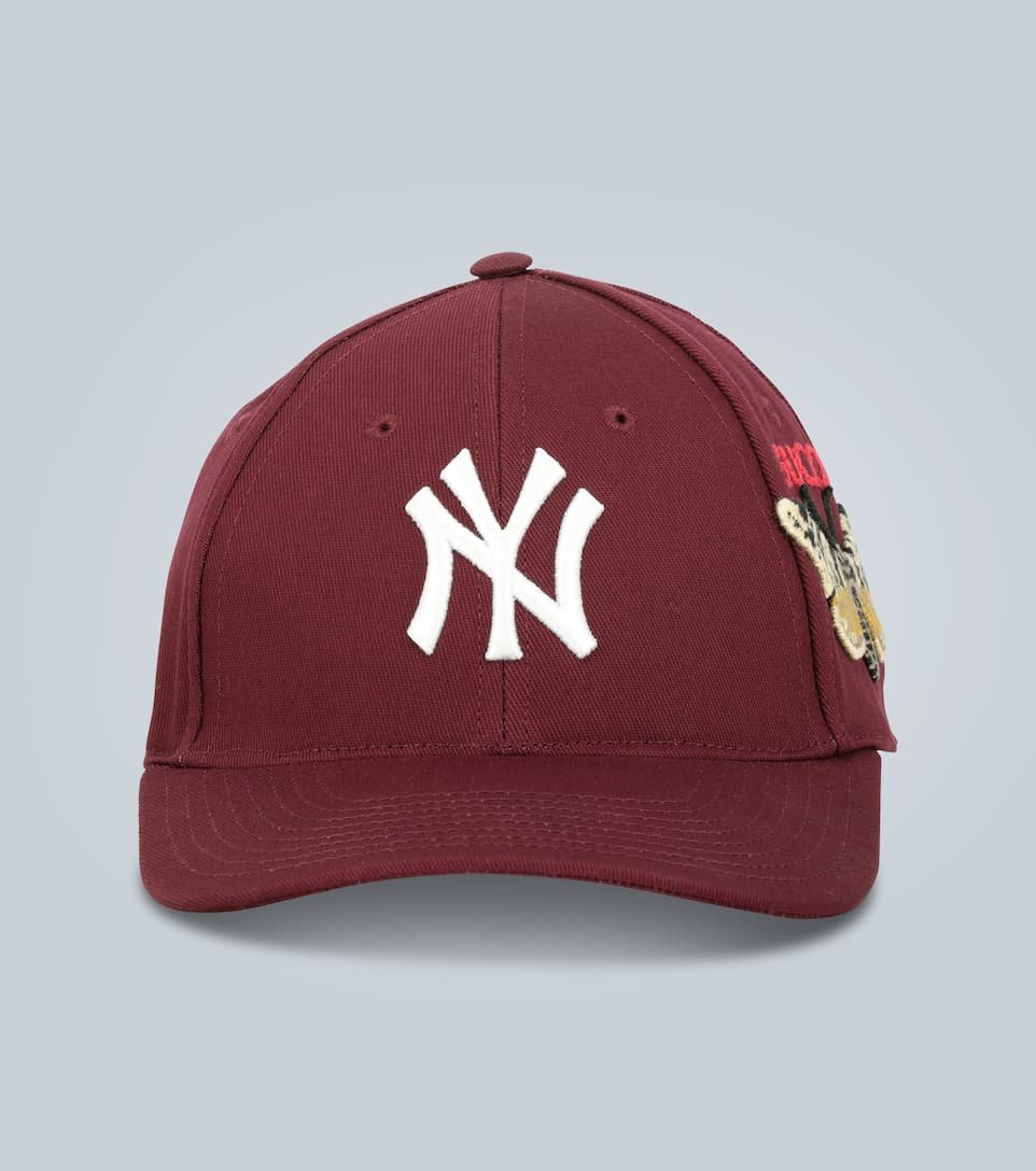 Gucci Baseball Cap With Ny Yankees™ Patch In Red | AlmaBagz