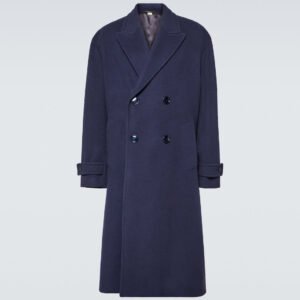 Gucci Men Double-Breasted Wool Overcoat | AlmaBagz