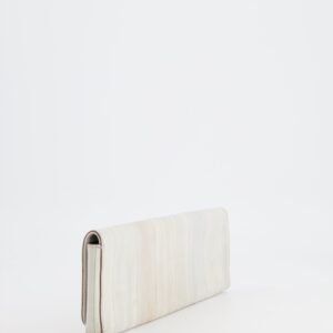 Gucci Light Grey Small Rectangular Leather Clutch Bag | AlmaBagz