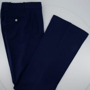 Gucci Navy Blue Linen Tailored Suit Trousers IT 40 (UK 8) | AlmaBagz