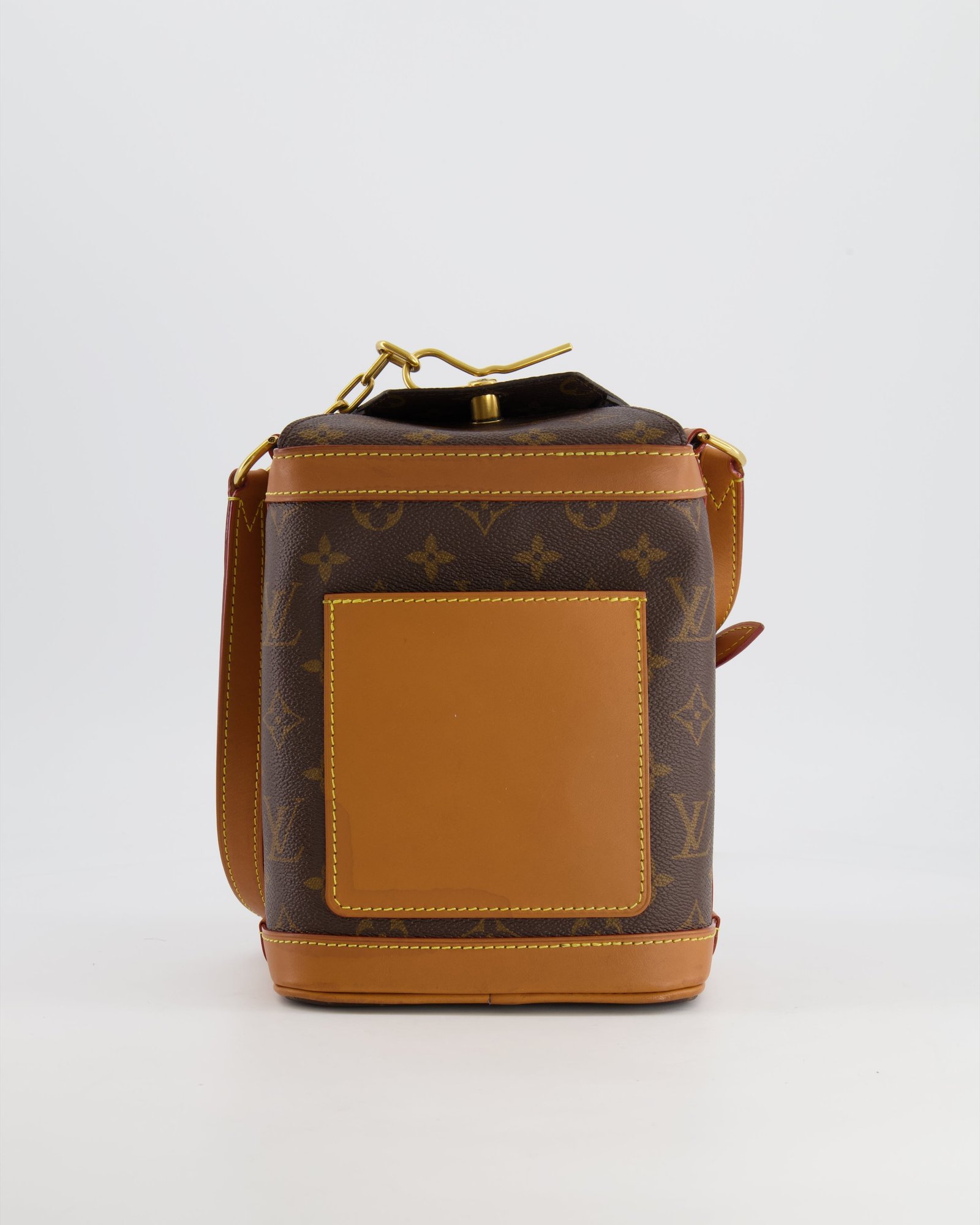 Louis Vuitton Brown Monogram Canvas Milk Box Bag with Gold Hardware | AlmaBagz