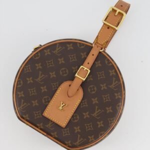 Louis Vuitton Monogram Canvas Petite Boite Chapeau Cross-Body Bag with Gold Hardware | AlmaBagz