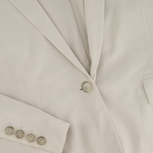 Gucci Light Grey Silk Long Blazer Jacket Size IT 38 (UK 6) | AlmaBagz