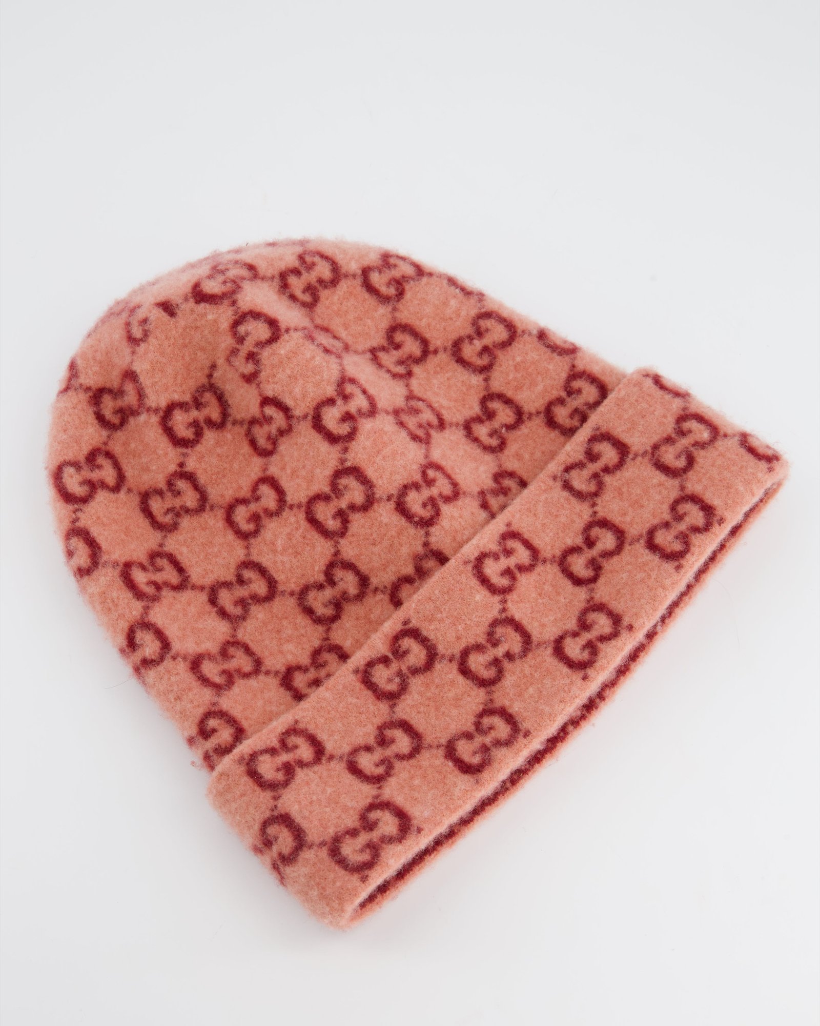 Gucci Pink GG Wool Beanie Hat Size M | AlmaBagz