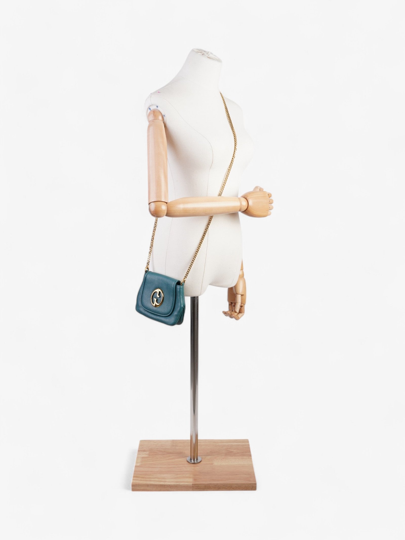 Gucci 1973 Crossbody Teal Leather | AlmaBagz