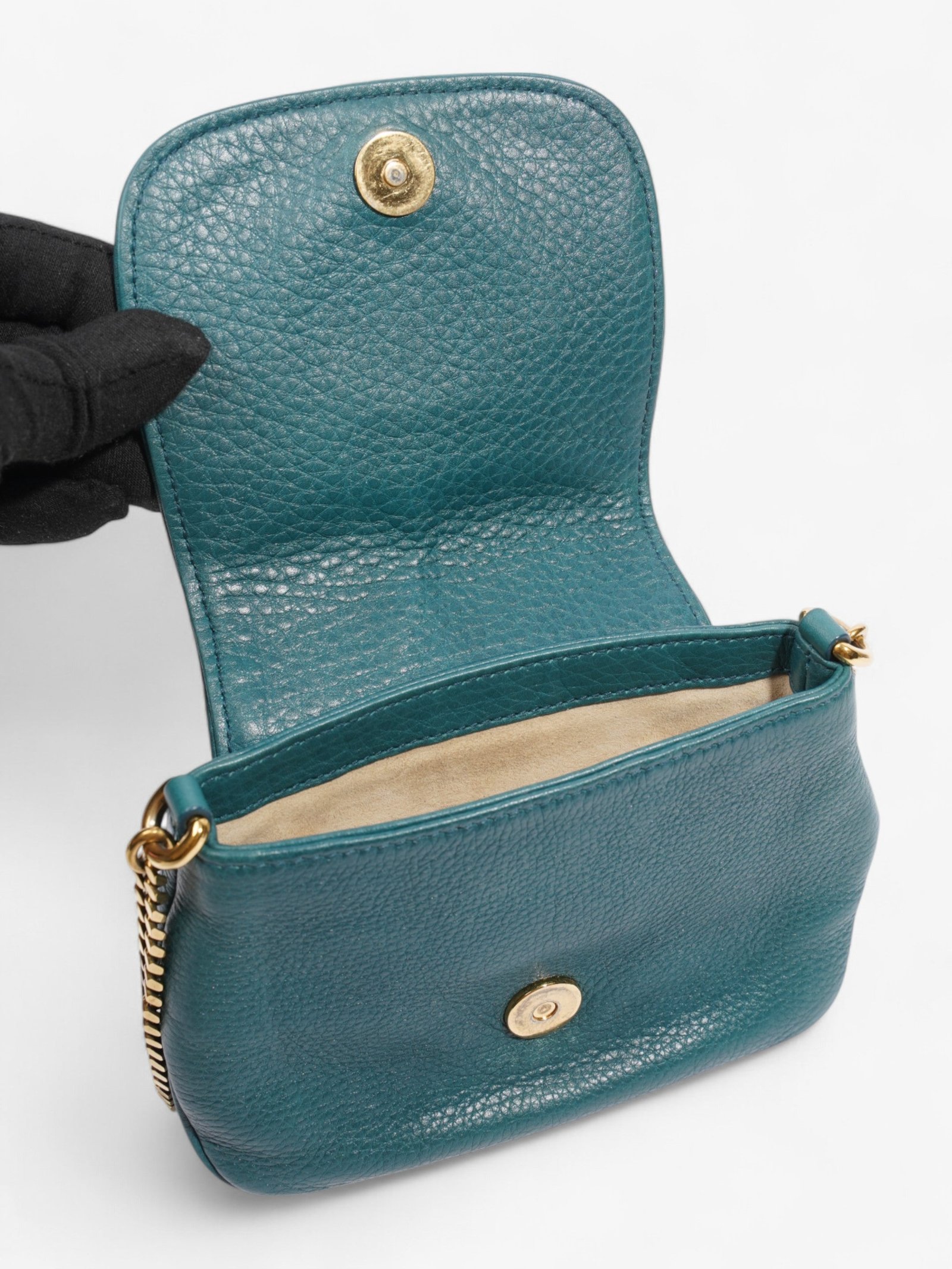 Gucci 1973 Crossbody Teal Leather | AlmaBagz - Image 6