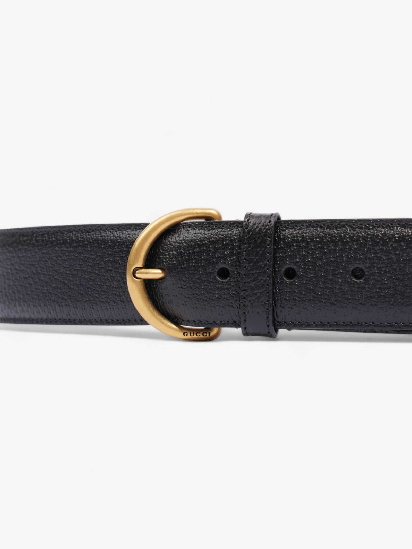 Gucci Buckle Belt Black Leather 105cm 42" | AlmaBagz