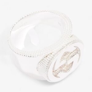 Gucci Interlocking G Ring Silver Silver Sterling 15 (55mm | AlmaBagz