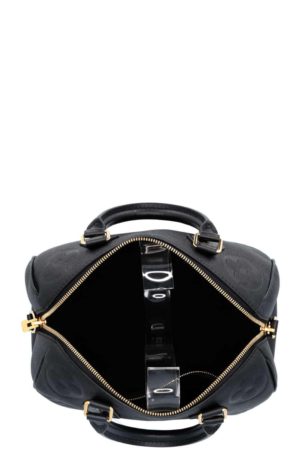 LOUIS VUITTON Speedy 25 Bandouliere MNG Empreinte Black | AlmaBagz - Image 11