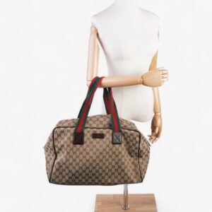 Gucci GG Carryall Duffle Bag GG Supreme / Brown Canvas | AlmaBagz