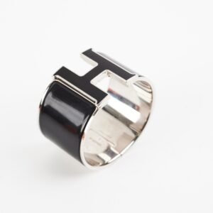 Hermes Extra Wide H Clic Clac Black | AlmaBagz