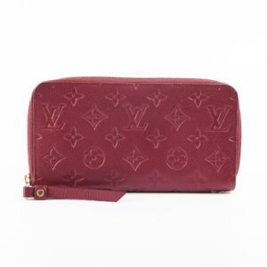 Louis Vuitton Long Wallet Burgundy Empreinte Leather | AlmaBagz