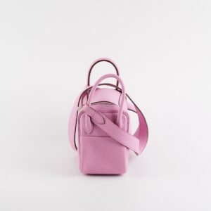 Hold Hermes Mini Lindy Clemece Mauve Sylvestre Stamp U (2022) | AlmaBagz