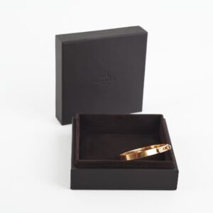 Hermes Kelly Bracelet Diamonds Rose Gold (Size SH) | AlmaBagz