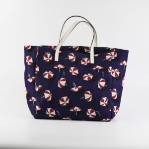 Gucci Nylon Tote Bag Umbrellas Navy Blue | AlmaBagz