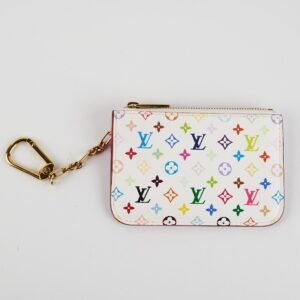 Louis Vuitton Multicolour Key Pouch White | AlmaBagz