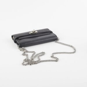 Hermes Kelly Compact Wallet Black | AlmaBagz