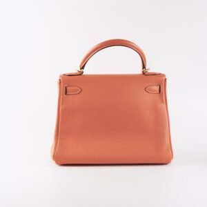 Hermes Kelly 28 Clemence Crevette Stamp Q Square (2013) | AlmaBagz