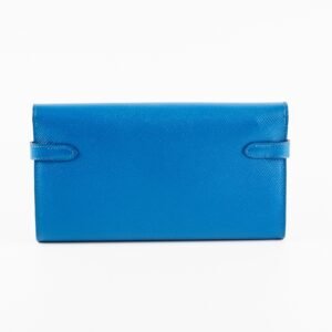 Hermes Kelly Wallet Epsom Blue Izmir (2015) | AlmaBagz