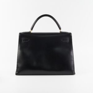 Hermes Vintage Kelly 32 Black C Square Stamp | AlmaBagz