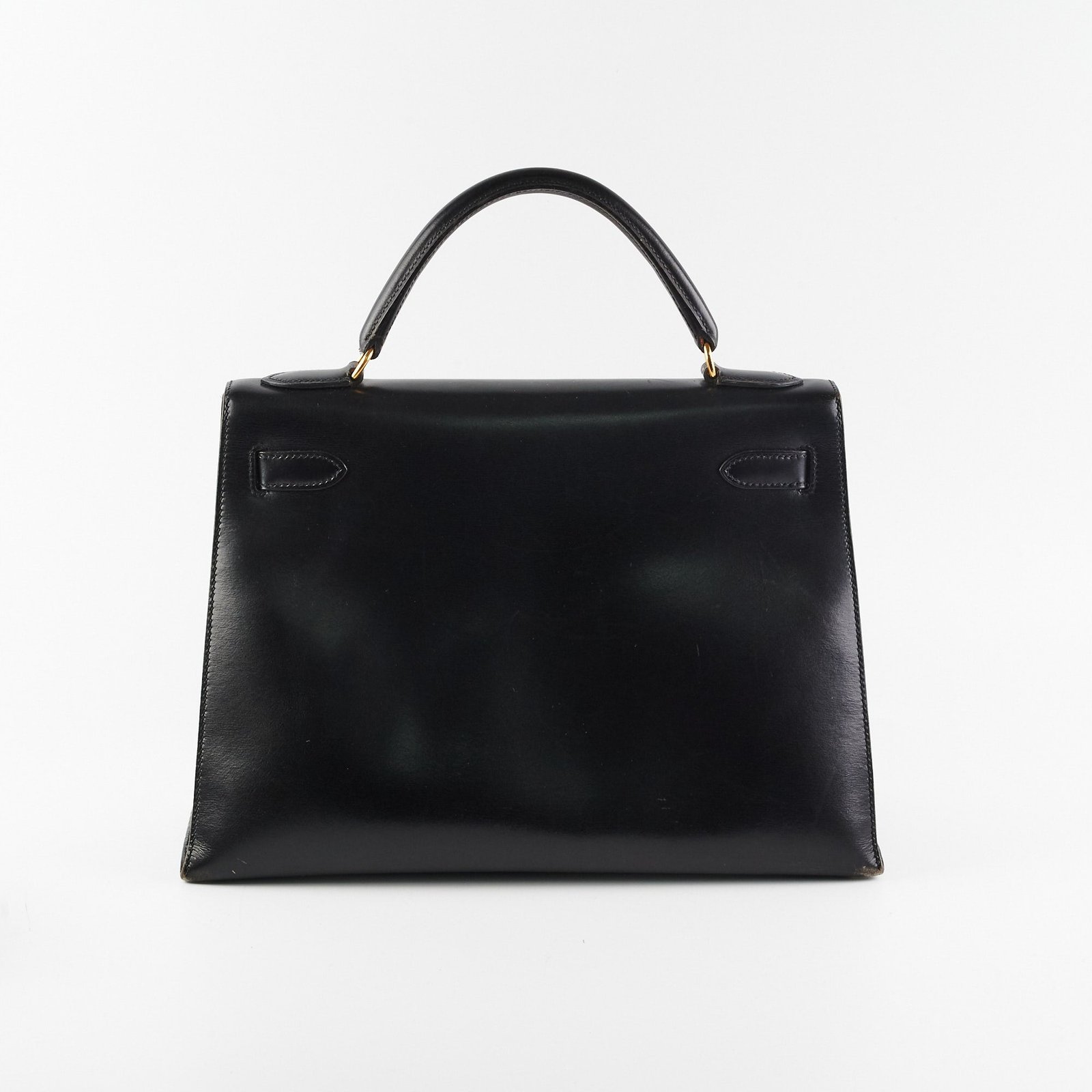 Hermes Vintage Kelly 32 Black C Square Stamp | AlmaBagz