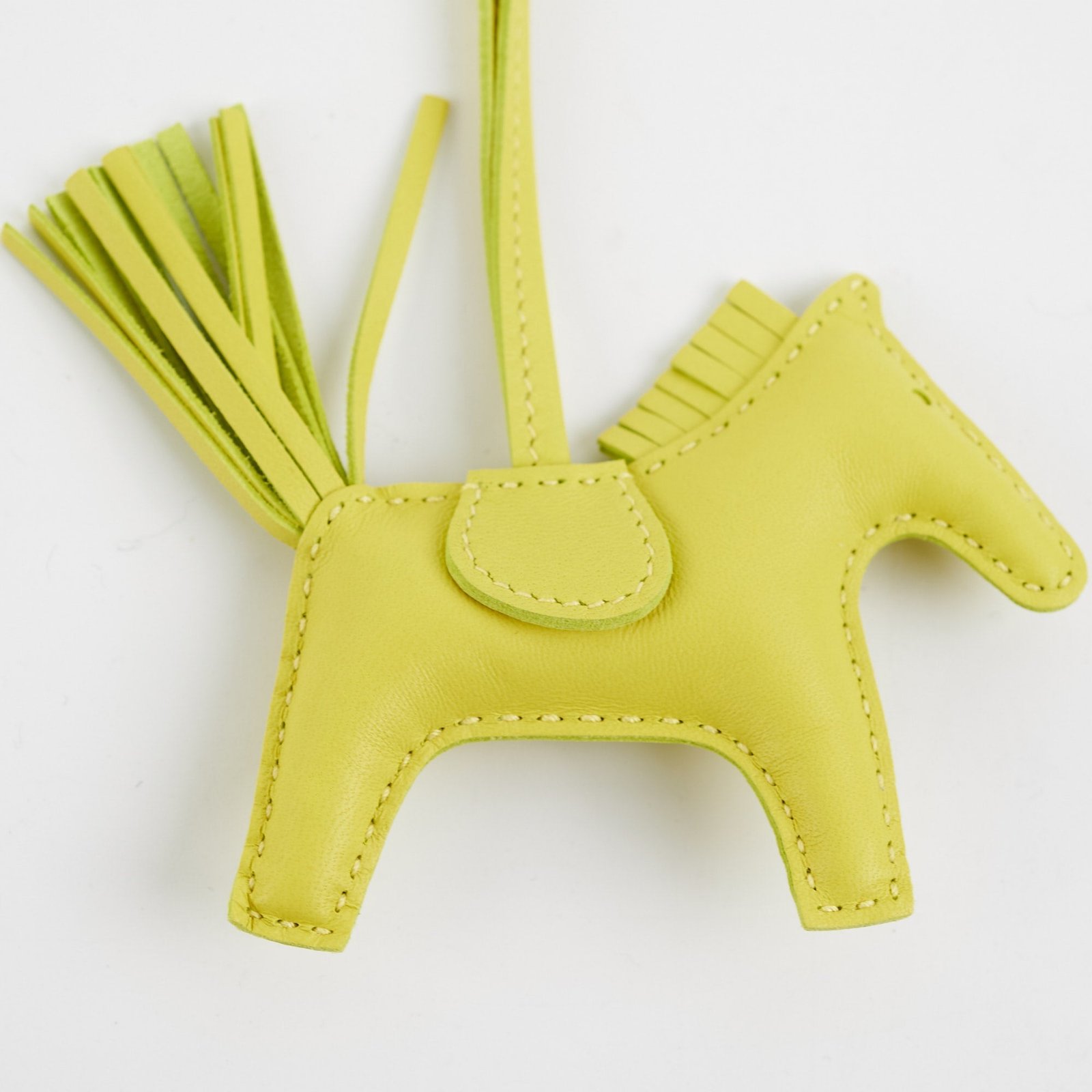 Hermes Lime Rodeo PM Charm | AlmaBagz