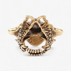 Gucci GG Bee Ring Antique Gold / Pearl Base Metal 13 (Circumference - 53mm) | AlmaBagz