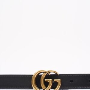 Gucci Marmont Belt Black / Gold Leather 95cm 38" | AlmaBagz