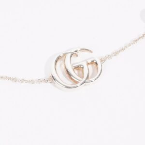 Gucci GG Marmont Mother Of Pearl Bracelet Silver / Pink Pearl Silver Sterling 18 | AlmaBagz