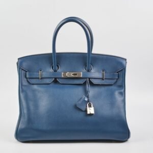 Hermes Birkin 35 Swift (Blue) - M Square | AlmaBagz