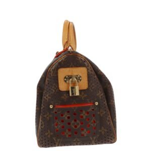 LOUIS VUITTON Limited Edition Orange Monogram Perforated Speedy 30 Handbag | AlmaBagz