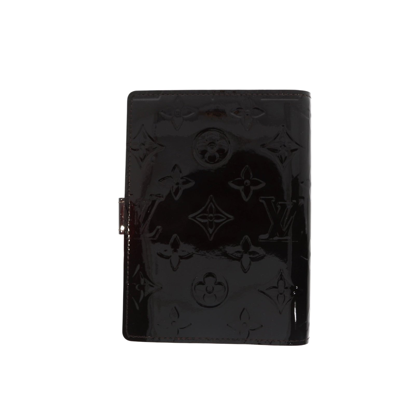 LOUIS VUITTON Agenda Cover in Brown Patent | AlmaBagz