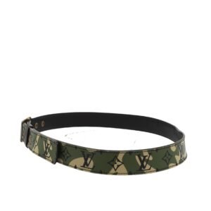 LOUIS VUITTON Limited Edition x Takashi Murakami Monogramouflage Green Belt | AlmaBagz