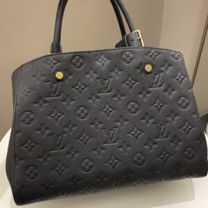 Louis Vuitton Montaigne MM Black Empreinte | AlmaBagz
