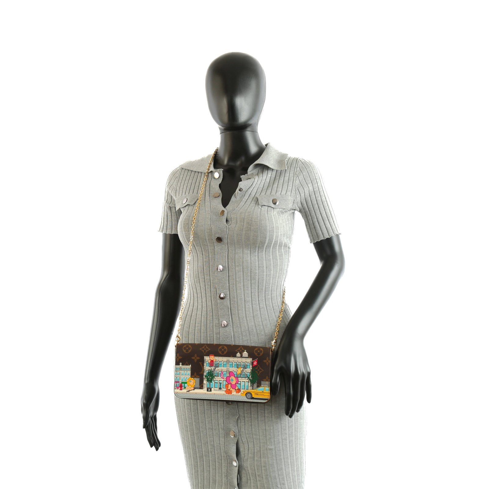 LOUIS VUITTON 2022 Vivienne New York Soho Felicie Pochette - Monogram | AlmaBagz