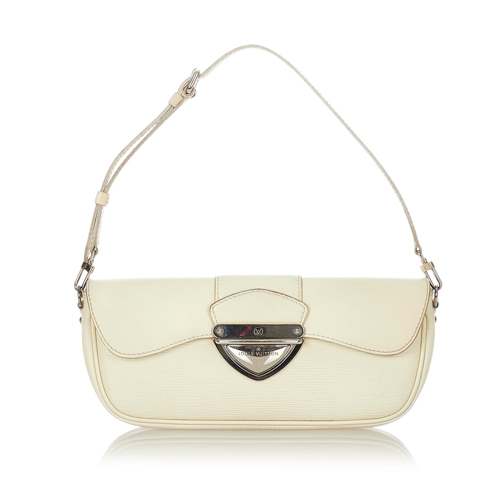 Louis Vuitton Pochette Montaigne White Epi | AlmaBagz - Image 7