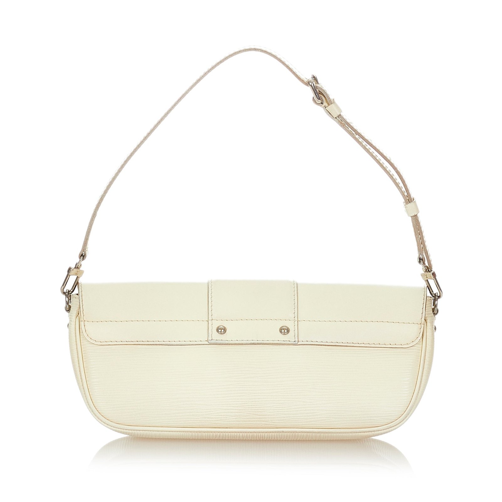 Louis Vuitton Pochette Montaigne White Epi | AlmaBagz - Image 2