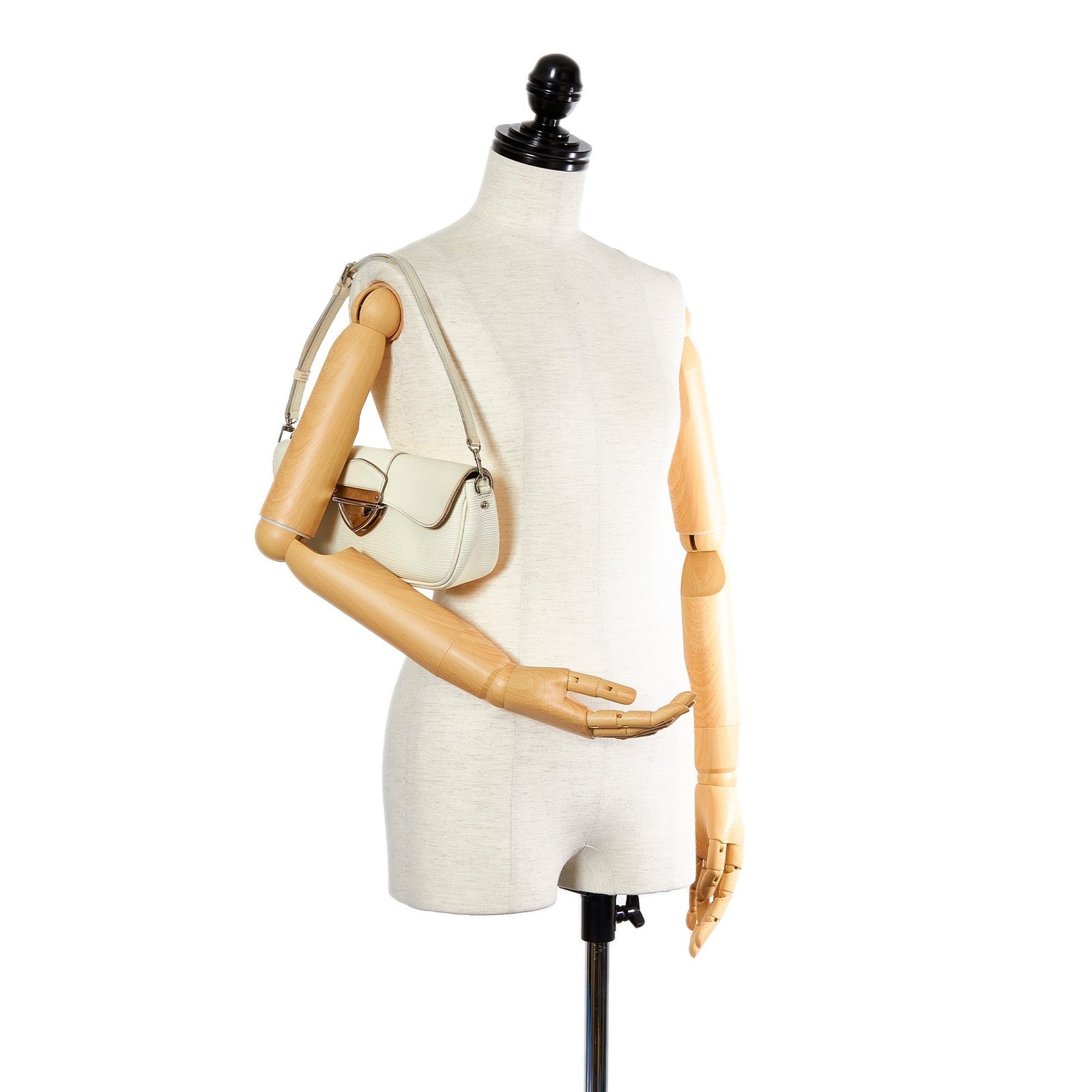 Louis Vuitton Pochette Montaigne White Epi | AlmaBagz - Image 6