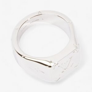 Louis Vuitton Signet Ring Silver Base Metal L | AlmaBagz