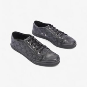 Gucci GG Low-top Sneakers Black Canvas EU 38.5 UK 5.5 | AlmaBagz