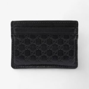 Gucci Microguccissima Card Holder Black Leather | AlmaBagz